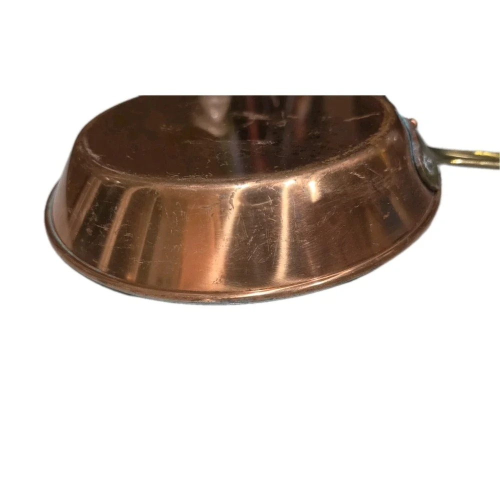 VTG Copral Portugal Copper Skillet  Brass Handle 15